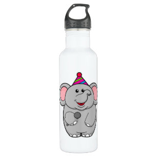 Bouteille D'eau Eléphant à la fête avec microphone