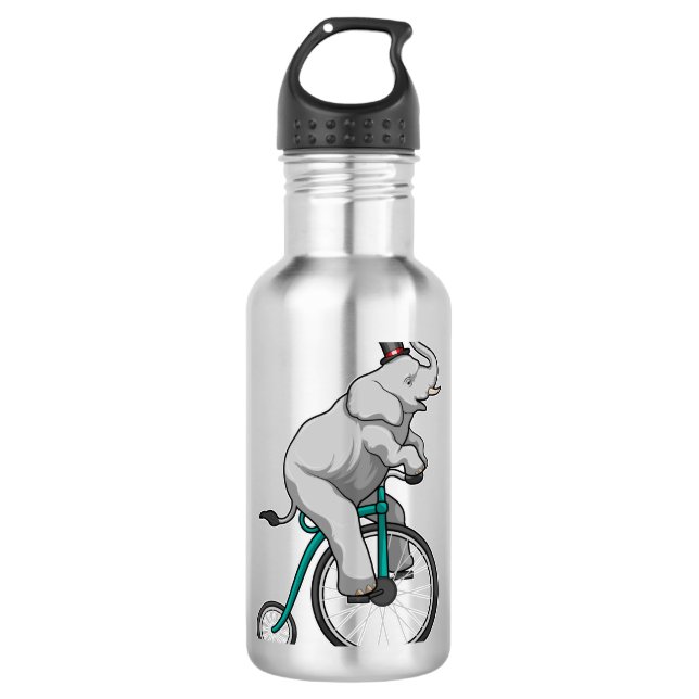 Bouteille D'eau Eléphant au cirque avec vélo (Devant)