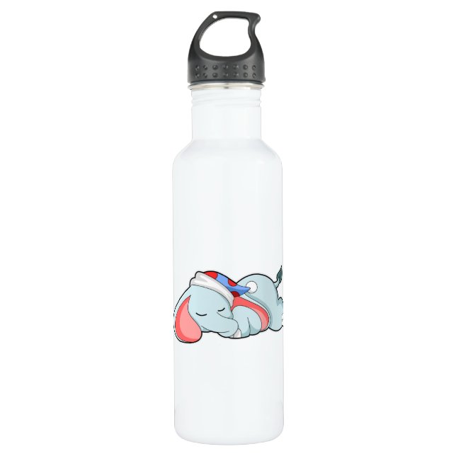 Bouteille D'eau Eléphant au coucher avec tête de lit (Devant)