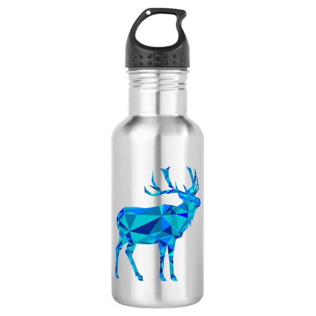 Bouteille D'eau Elk géométrique bleu (Devant)
