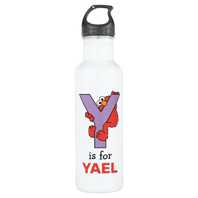 Bouteille D'eau Elmo Alphabet | Y Violet (Devant)