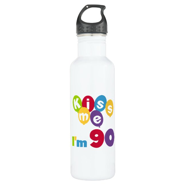 Bouteille D'eau Embrasse-moi J'ai 90 T-shirts et (Devant)