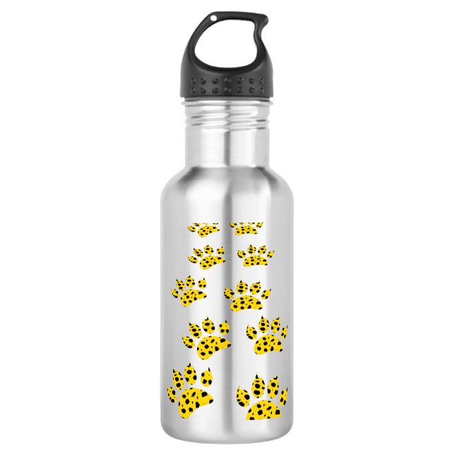 Bouteille D'eau Empreinte de patte Cheetah (Devant)