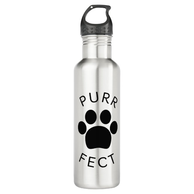 Bouteille D'eau Empreinte de patte parfait pour chat (Devant)