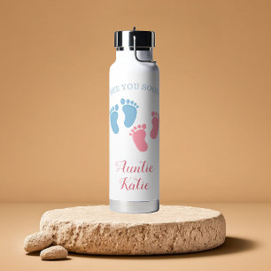Bouteille D'eau Empreinte personnalisée pour bébé jumeaux