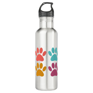 Bouteille D'eau Empreintes de pattes de chiens cool