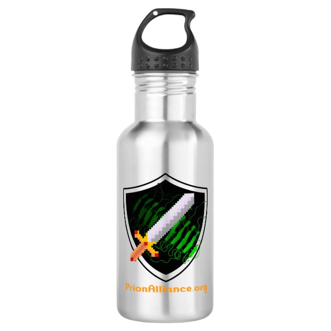 bouteille d'eau en acier de 18 onces avec le logo (Devant)