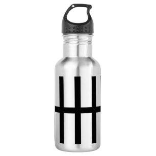 Bouteille D'eau En Acier Inoxydable 5 lignes noires biscuites
