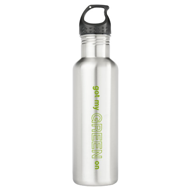 Bouteille D'eau En Acier Inoxydable A réussi mon vert (Devant)