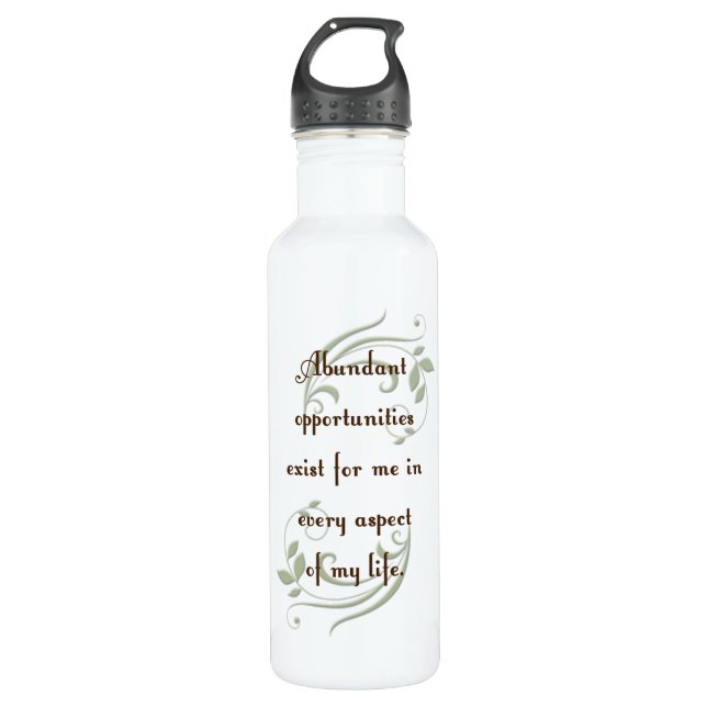 Bouteille D'eau En Acier Inoxydable Abondante Opportunités Affirmation (Devant)