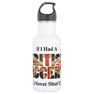 Bouteille D'eau En Acier Inoxydable Accent britannique