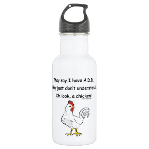 Bouteille D'eau En Acier Inoxydable AJOUTEZ dire d'humour de poulet
