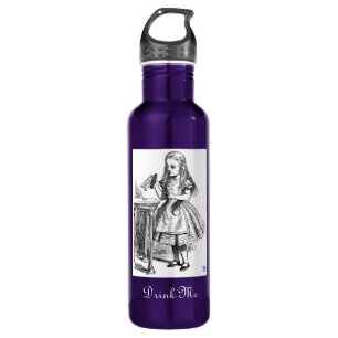 Bouteille D'eau En Acier Inoxydable Alice "me boivent "