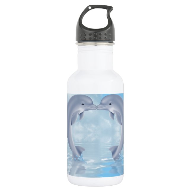 Bouteille D'eau En Acier Inoxydable Amants de dauphin (Devant)