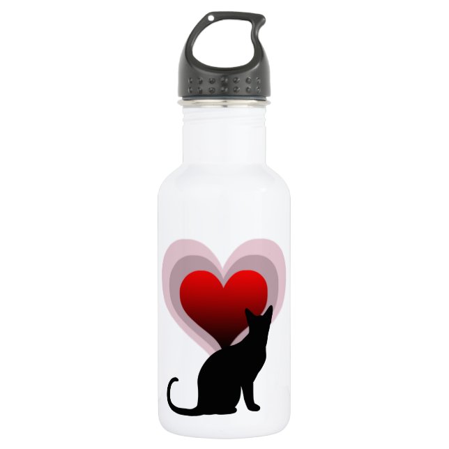 Bouteille D'eau En Acier Inoxydable Amoureux des chats (Devant)