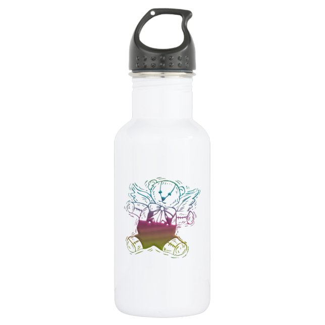 Bouteille D'eau En Acier Inoxydable Ange de l'ours en peluche (Devant)