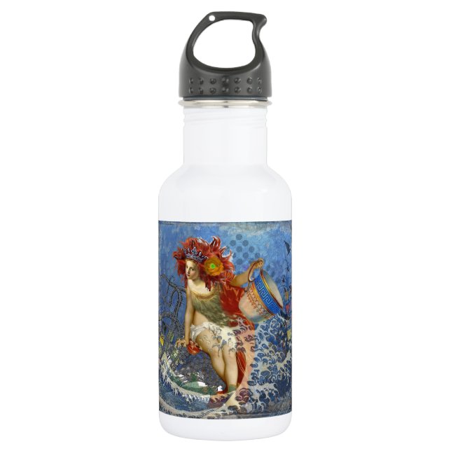 Bouteille D'eau En Acier Inoxydable Aquarius Mermaid Bleu gothique (Devant)
