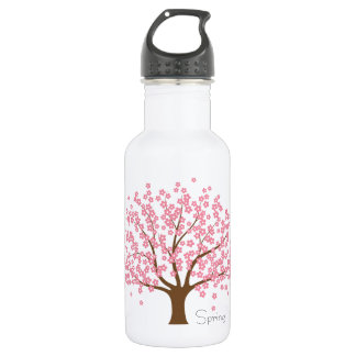 Bouteille D'eau En Acier Inoxydable Arbre de fleurs de printemps