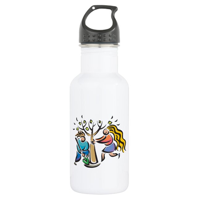 Bouteille D'eau En Acier Inoxydable Arbres plantes (Devant)