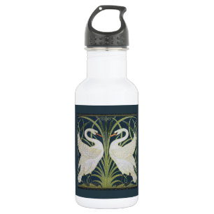 Bouteille D'eau En Acier Inoxydable Art Nouveau Swan Deux Swans