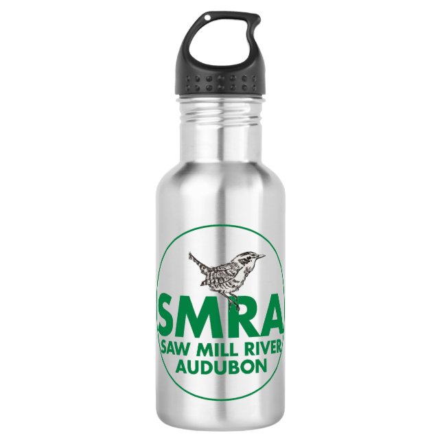Bouteille d'eau en acier inoxydable avec logo SMRA (Devant)