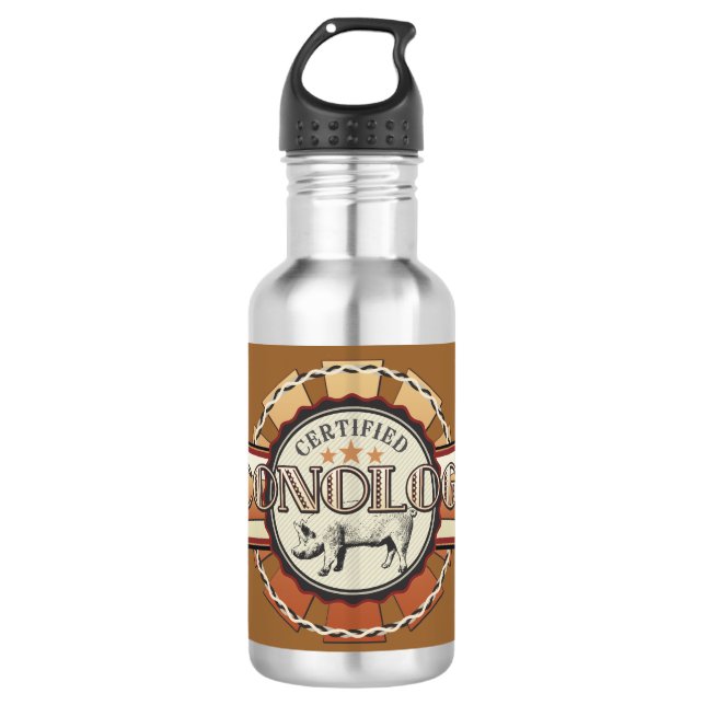 Bouteille D'eau En Acier Inoxydable Bacon LOVE (Devant)