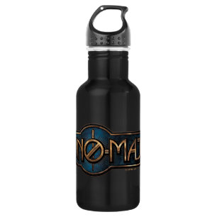 Bouteille D'eau En Acier Inoxydable Badge NO-MAJ™ en or et marbre