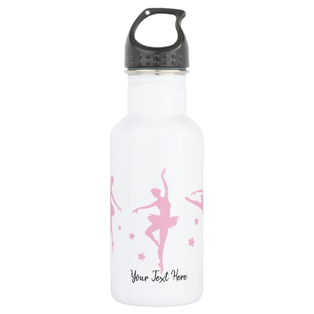 Bouteille D'eau En Acier Inoxydable Ballerines roses faites sur commande (Devant)