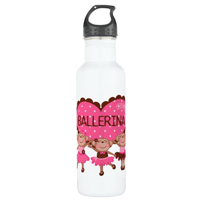 Bouteille D'eau En Acier Inoxydable Ballet de singe (Devant)