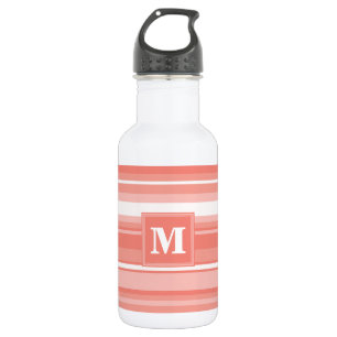 Bouteille D'eau En Acier Inoxydable Bandes de corail monogramme