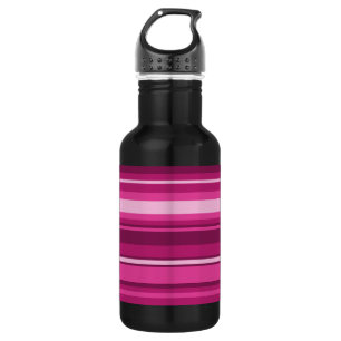 Bouteille D'eau En Acier Inoxydable Bandes de Fuschia