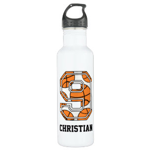 Bouteille D'eau En Acier Inoxydable Basket-ball personnalisé numéro 9