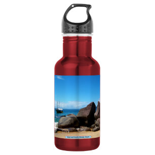 Bouteille D'eau En Acier Inoxydable Bateau et plage, Paraty, Brésil