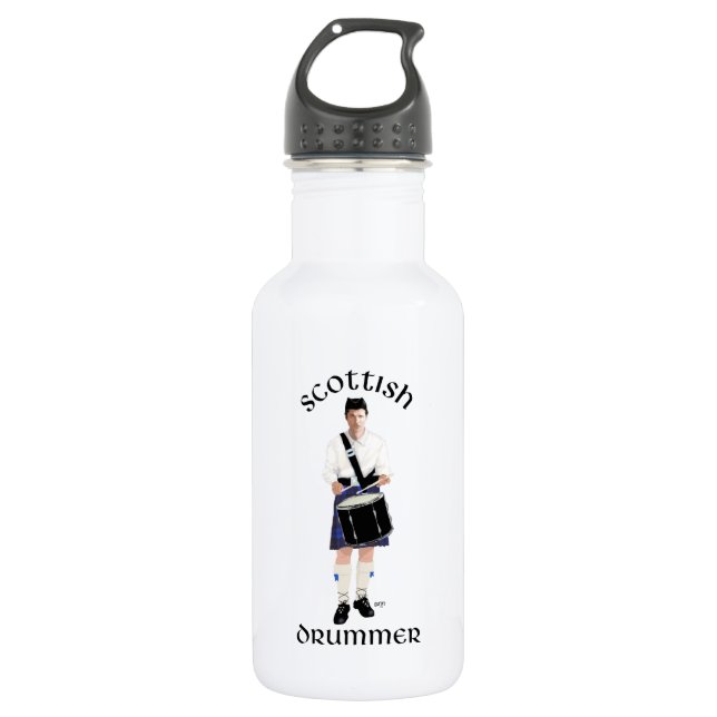 Bouteille D'eau En Acier Inoxydable Batteur écossais - Blue Kilt (Devant)