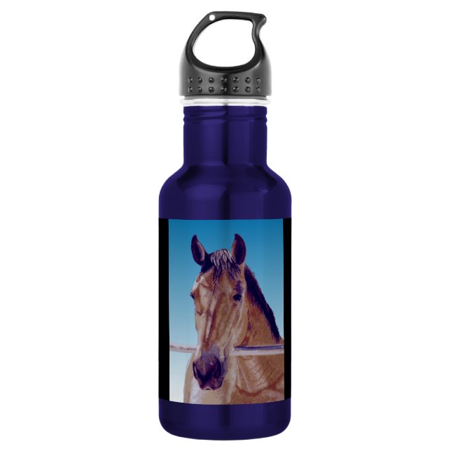Bouteille D'eau En Acier Inoxydable Beau cheval occidental (Devant)