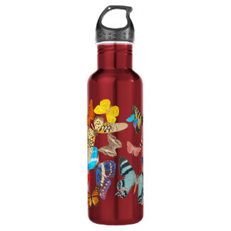Bouteille D'eau En Acier Inoxydable Beaux papillons