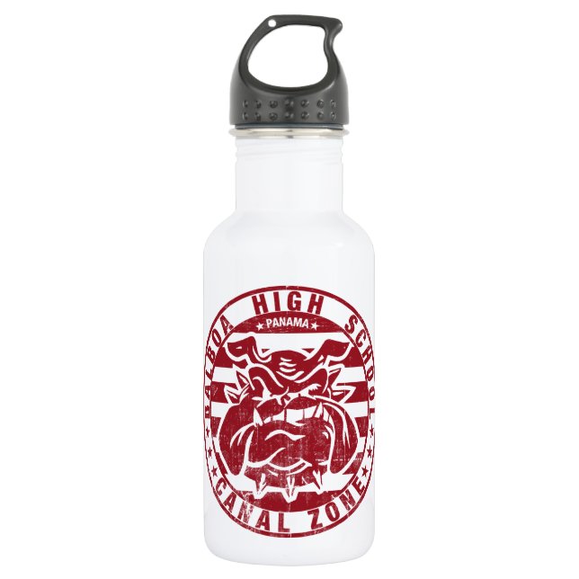 Bouteille D'eau En Acier Inoxydable BHS Bulldogs (patiné - rouge) (Devant)