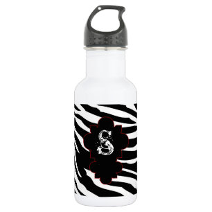 Bouteille D'eau En Acier Inoxydable Black and White Zebra Print 32. oz.
