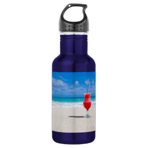 Bouteille D'eau En Acier Inoxydable Boisson sur la plage