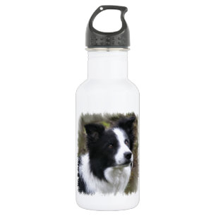 Bouteille D'eau En Acier Inoxydable Border collie art