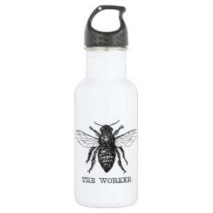 Bouteille D'eau En Acier Inoxydable Bourdon noir ouvrier abeille miel