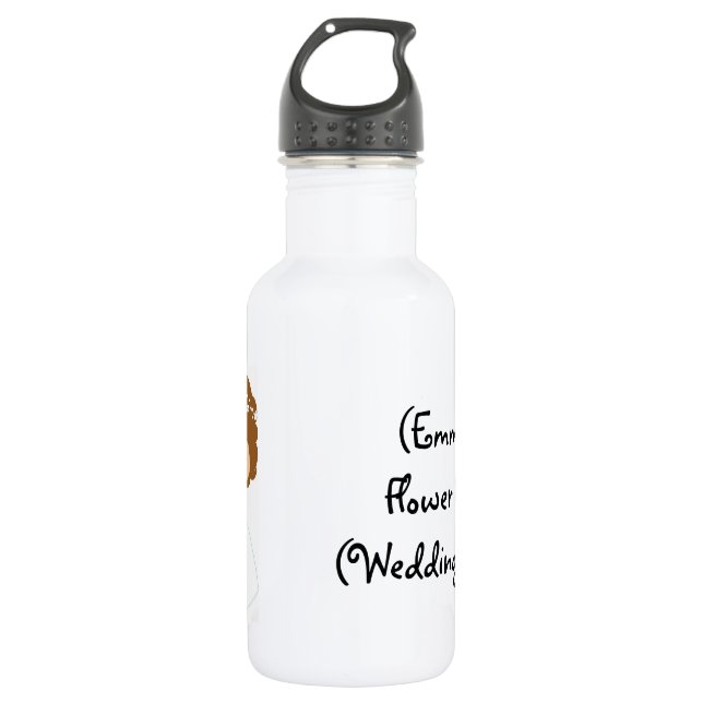 Bouteille D'eau En Acier Inoxydable Bouteille-Cadeau Fleur Personnalisée (Devant)