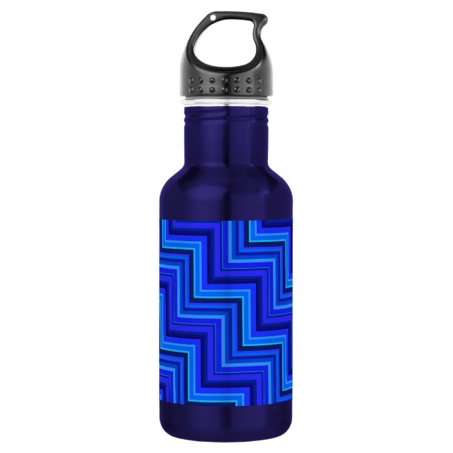 Bouteille D'eau En Acier Inoxydable Brayures bleues escaliers motif (Devant)