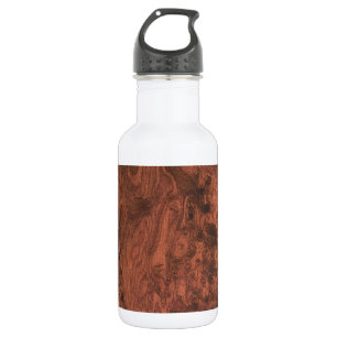 Bouteille D'eau En Acier Inoxydable Burl Mahogany Wood Texture