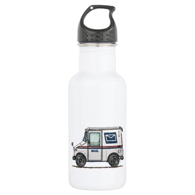 Bouteille D'eau En Acier Inoxydable Camion de courrier mignon (Devant)