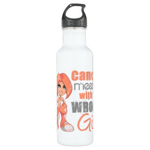 Bouteille D'eau En Acier Inoxydable Cancer utérin sali avec Girl.png faux