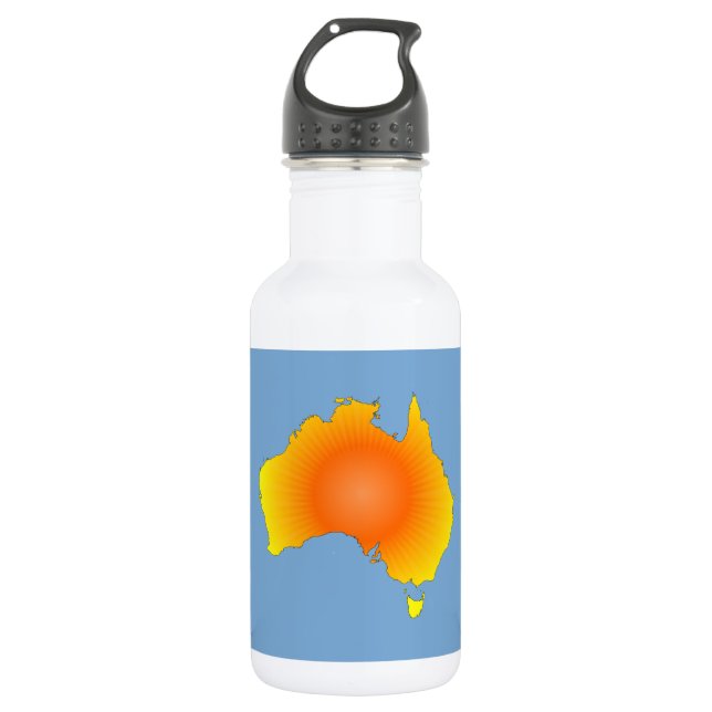 Bouteille D'eau En Acier Inoxydable Carte Sunny Australie (Devant)
