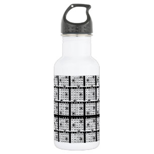 Bouteille D'eau En Acier Inoxydable Cartes Bingo Noires