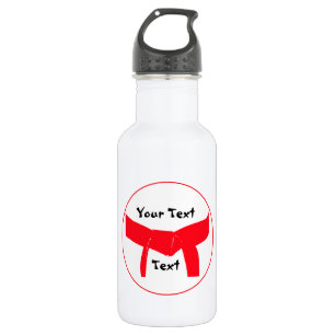 Bouteille D'eau En Acier Inoxydable Ceinture Rouge Arts Martiaux