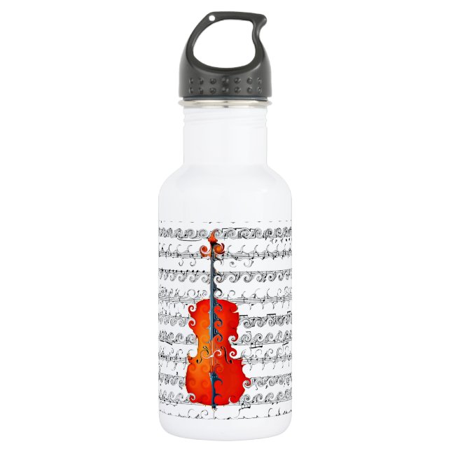Bouteille D'eau En Acier Inoxydable Cello & I Rock !_ (Devant)